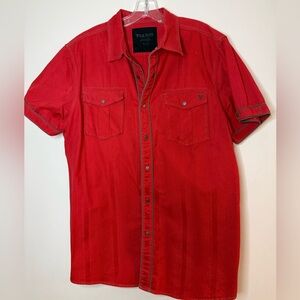 Guess Men's Bold Red Casual Shirt